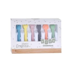 6 lápices de cera animales