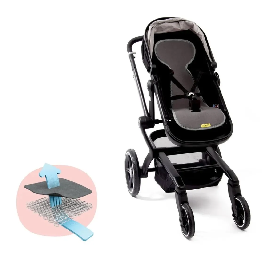 Aeromoov - Colchoneta 3D Airlayer para silla de paseo antracita
