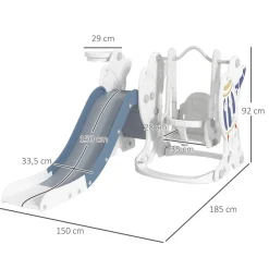 Aiyaplay - Tobogán, columpio y canasta
