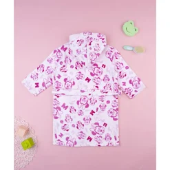 Albornoz de niña Minnie en algodón rizo