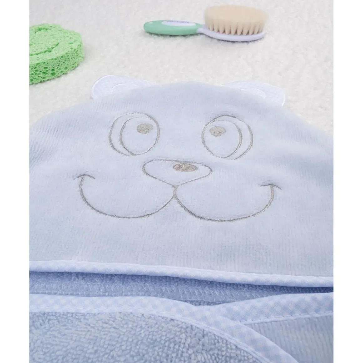 Albornoz para recién nacido con osito