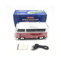 Altavoz bluetooth Volkswagen T1 - Rojo con luz LED