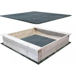 Arenero de madera pretaladrado