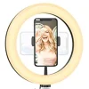 Aro de luz 26 cm Led 3 modos de color con trípode 210 cm