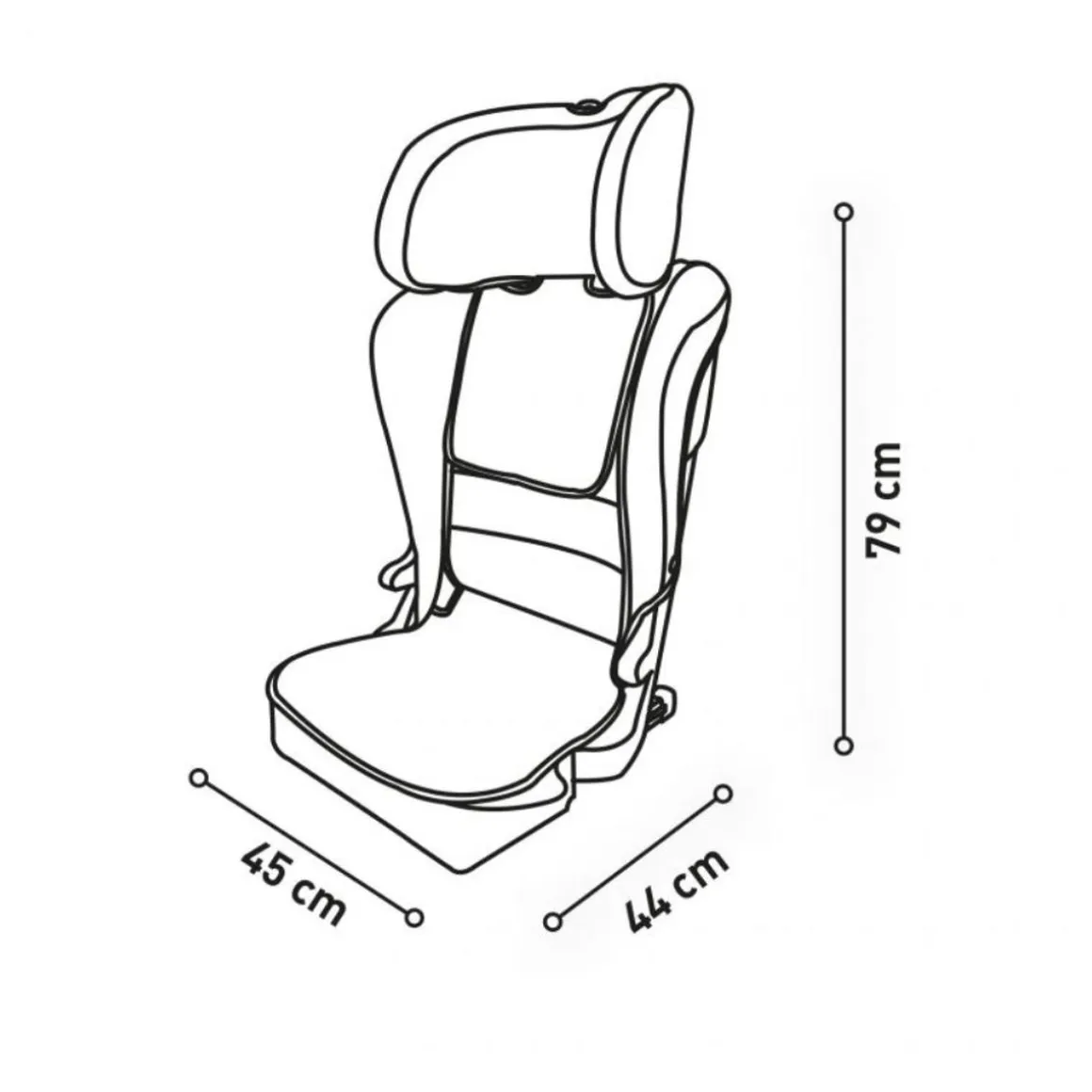 Asalvo - Silla de auto I-Size Unifix Gris 100-150 cm