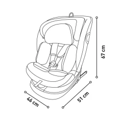 Asalvo - Silla de auto I-Size Austen 2 Gris 40-150 cm
