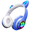Auriculares orejas de gato bluetooth azul