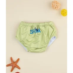 Bañador Anti-Fugas Stitch Verde para Niños