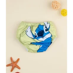 Bañador Anti-Fugas Stitch Verde para Niños
