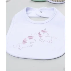 Babero niña con unicornios