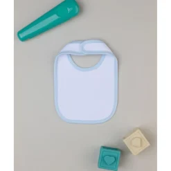 Babero niño blanco/azul
