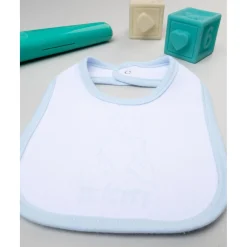 Babero niño blanco/azul