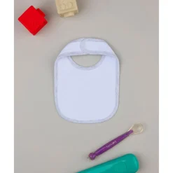 Babero Unisex Blanco y Gris "Family"