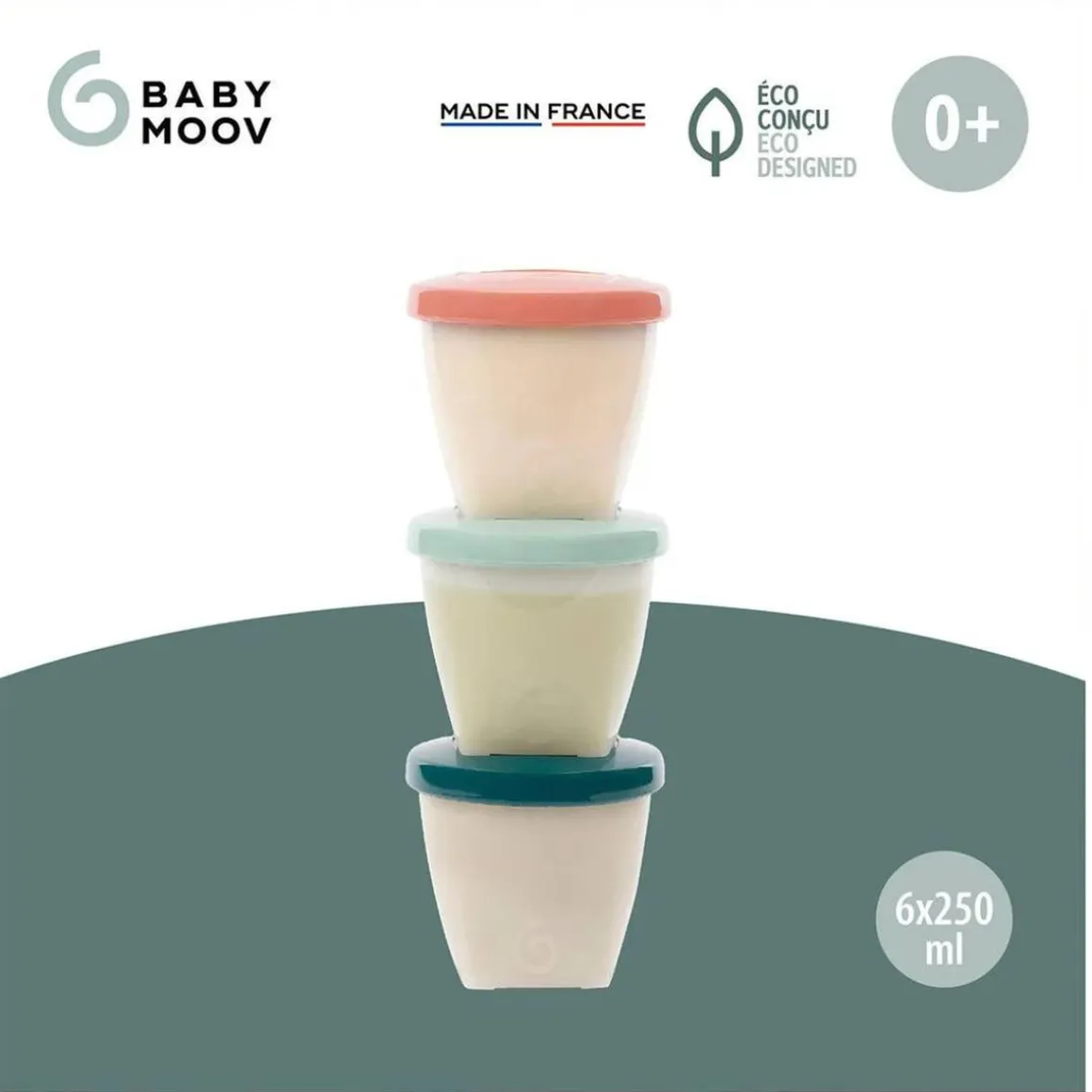 Babymoov - 6 Recipientes Babybols 250 ml