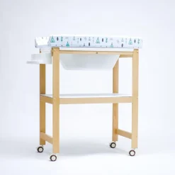 Bañera de Madera Natural Sobrebidé Tipys Mint