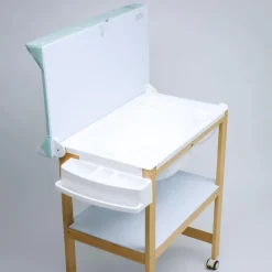 Bañera de Madera Natural Sobrebidé Tipys Mint