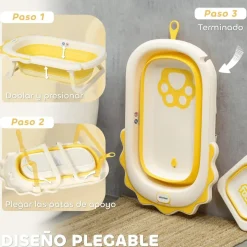 Bañera plegable con cojín y palangana