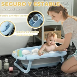 Bañera plegable para bebé Azul