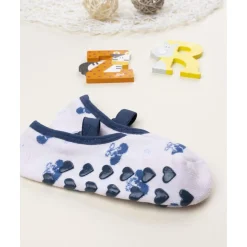 Bailarinas de punto rosa y azul para niña