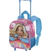 Barbie - Mochila infantil 3D con ruedas, Rosa ㅤ