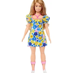 Barbie - Muñeca Barbie Fashionista con vestido de flores y accesorios de moda ㅤ