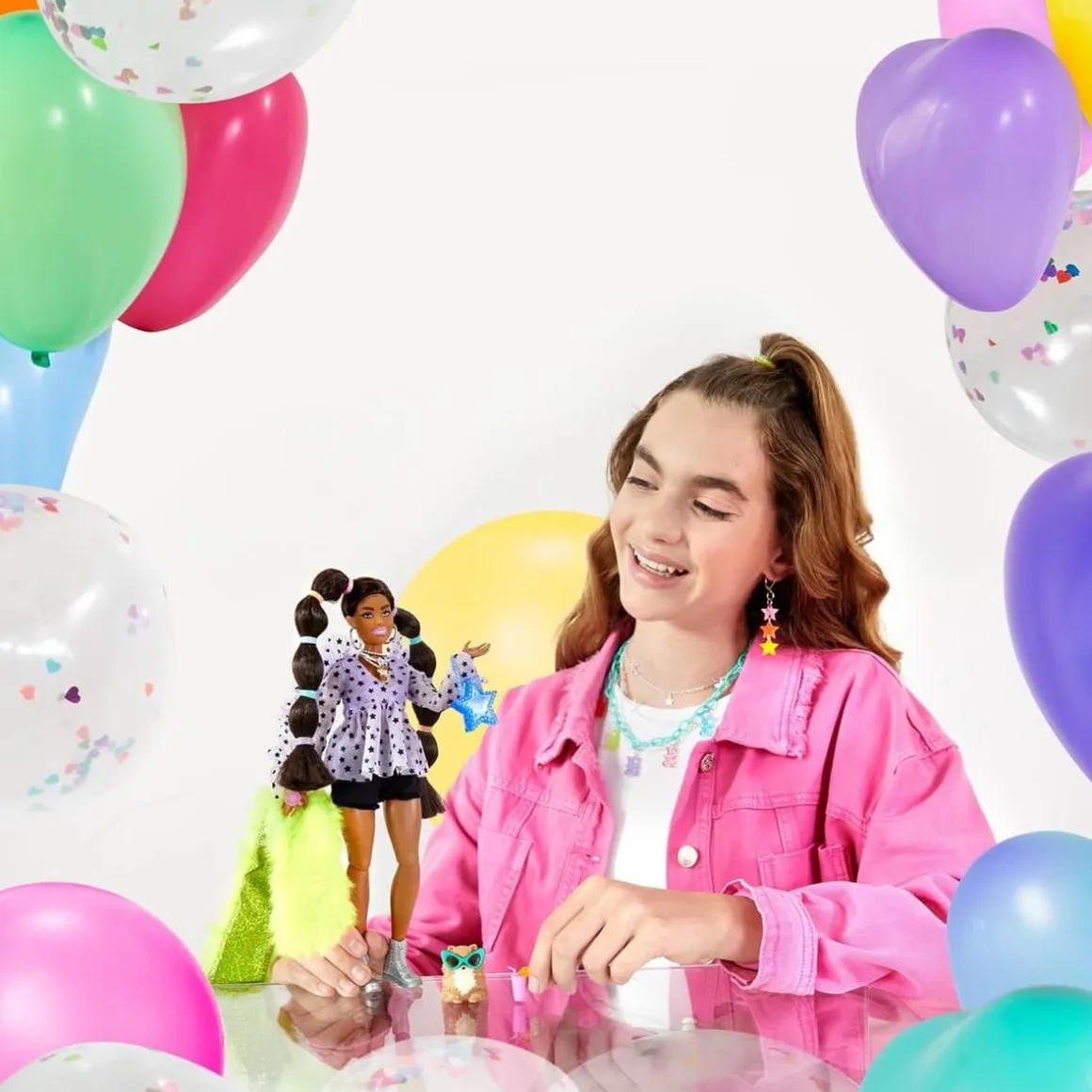 Barbie - Muñeca Extra - Coletas burbujas