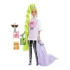 Barbie - Muñeca Extra - Pelo verde neón
