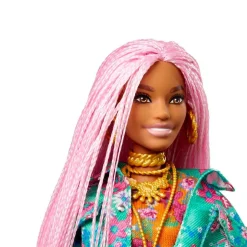 Barbie - Muñeca Extra - Trenzas rosas