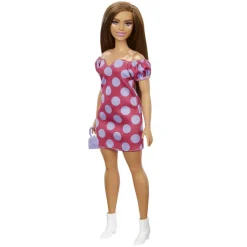 Barbie - Muñeca Fashionista Curvy Vitiligo - Vestido de lunares