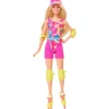 Barbie - Muñeca Patinadora con Outfit Neón y Accesorios ㅤ