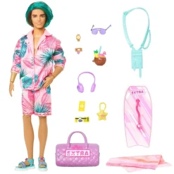 Barbie - Muñeco Ken Estilo Tropical con Accesorios ㅤ