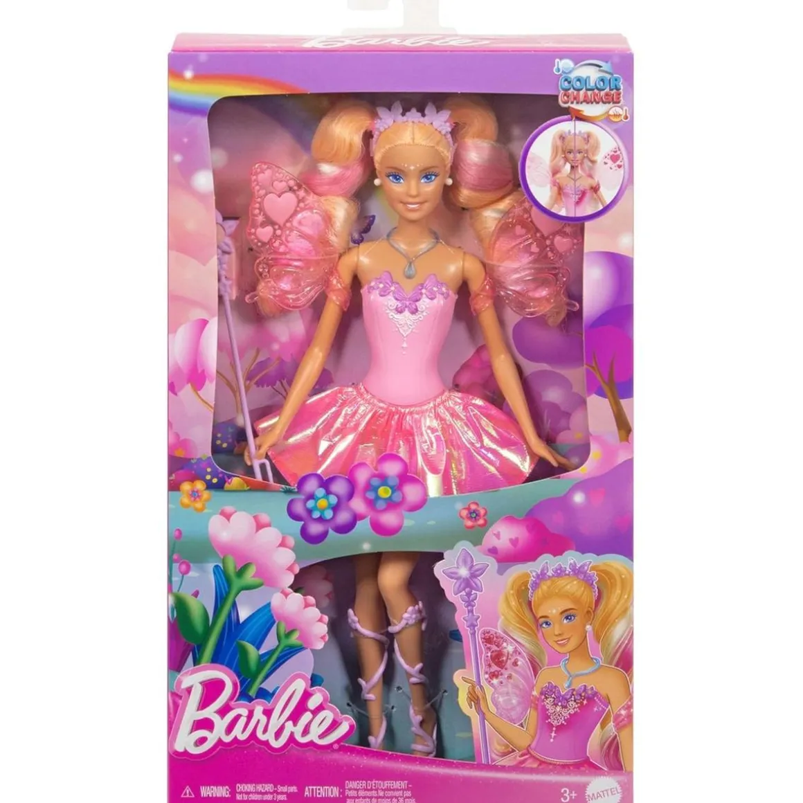 Barbie Color Change - Muñeca Hada Rosa