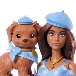 Barbie Twinning Looks - Muñeca Morena con Perrito