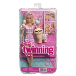 Barbie Twinning Looks - Muñeca Rubia con Perrito