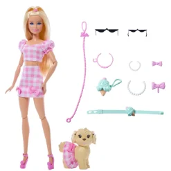 Barbie Twinning Looks - Muñeca Rubia con Perrito