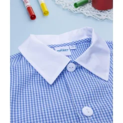 Bata escolar azul de niño Mickey