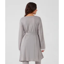 Bata premamá de lactancia con encaje