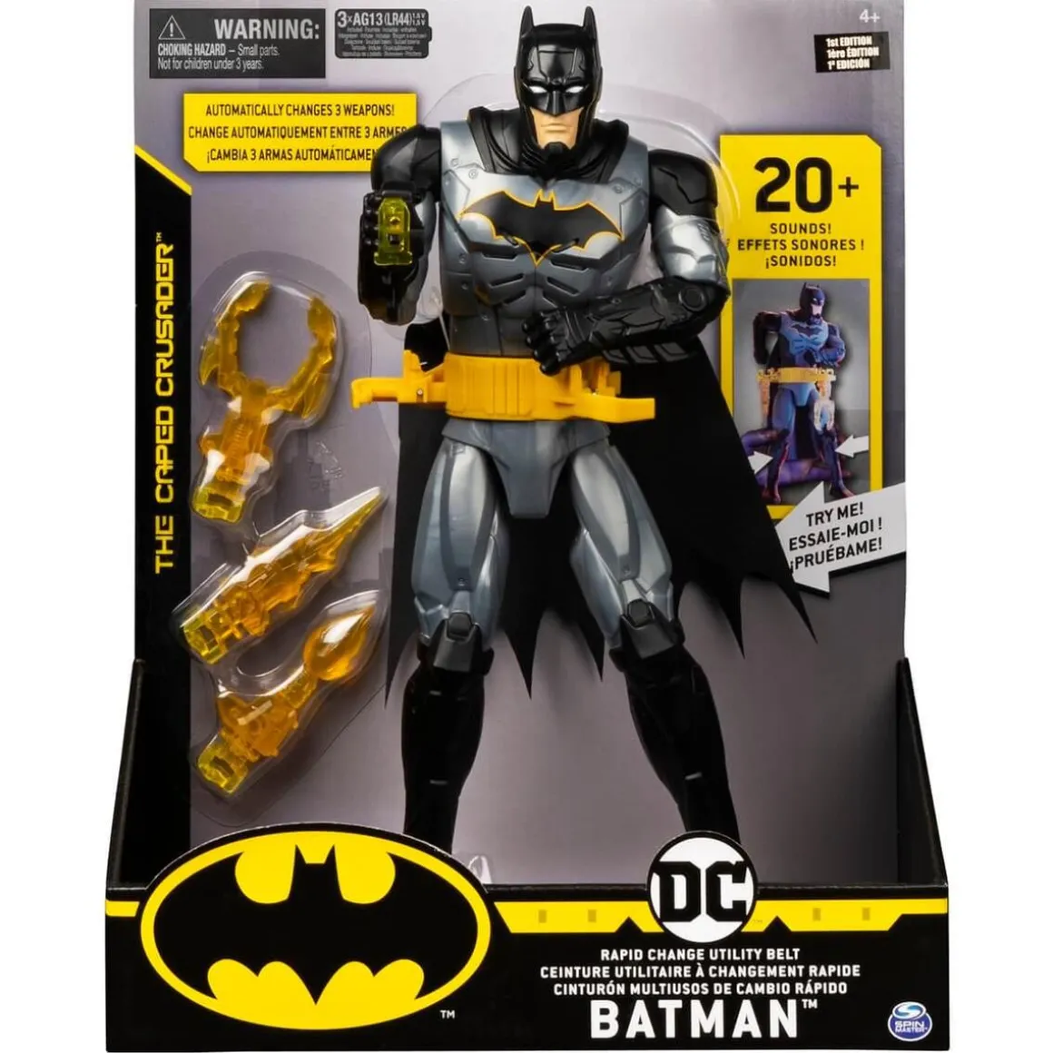 Batman - Figura 30 cm con Cinturón de Cambio Rápido