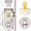 Bibs - Pack 2 chupetes Colour 0-6 meses - Jasmine Ivory Mix