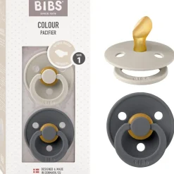 Bibs - Pack 2 chupetes Colour 0-6 meses - Sand/Iron