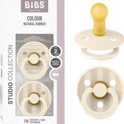 Bibs - Pack 2 chupetes Colour 6-12 meses - Ivory/vanilla