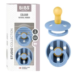Bibs - Pack 2 chupetes Colour + 6 meses - Sky Blue Mix