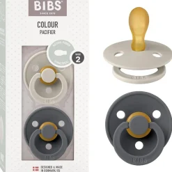 Bibs - Pack 2 chupetes Colour 6-12 meses - Sand/Iron