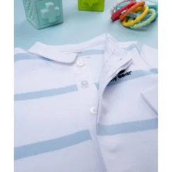 Body bebé blanco a rayas azules