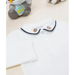 Body bebé blanco con cuello navideño