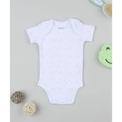 Body de bebé blanco con flores estampadas