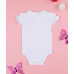 Body de niña blanco con bordado inglés