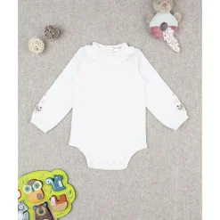 Body de niña blanco con estampado de ositos