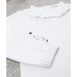 Body de niña blanco con estampado de ositos