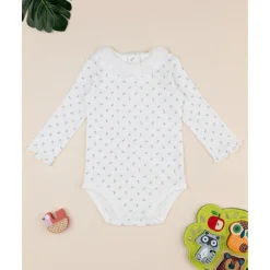 Body niña blanco estampado